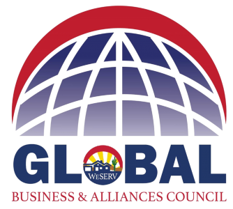 Earth Globe with Global Business and Alliances Council typed under it