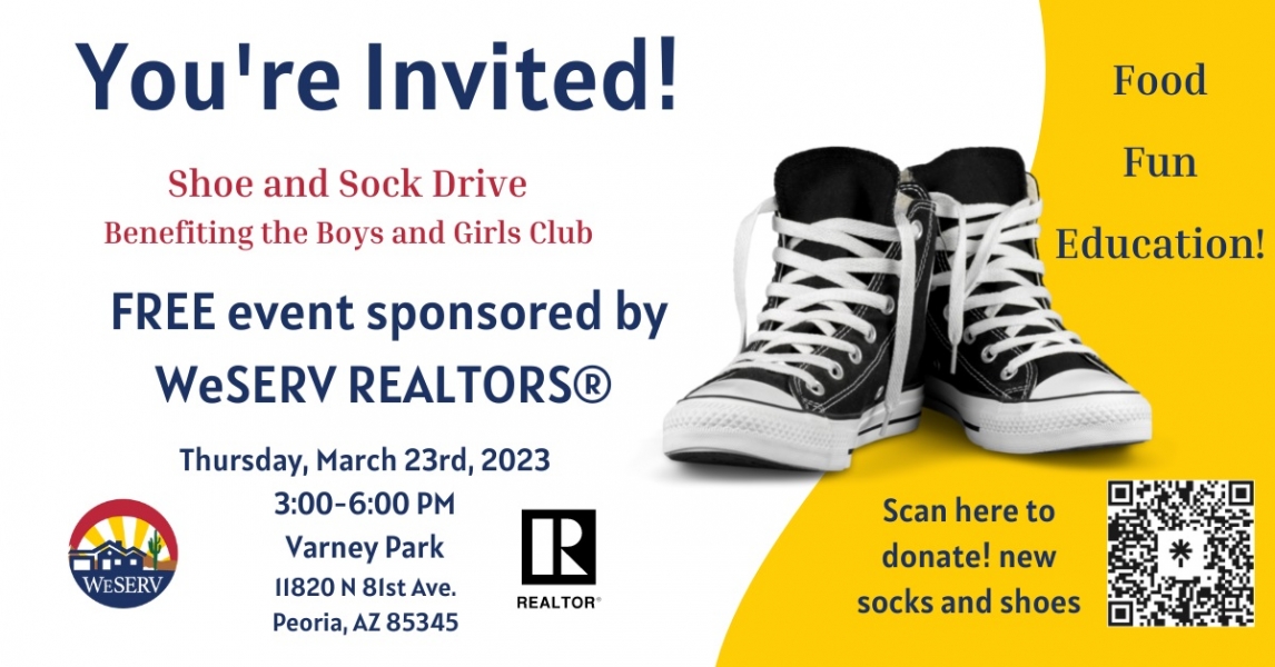Shoe and Sock Drive for Boys & Girls Club of the Valley