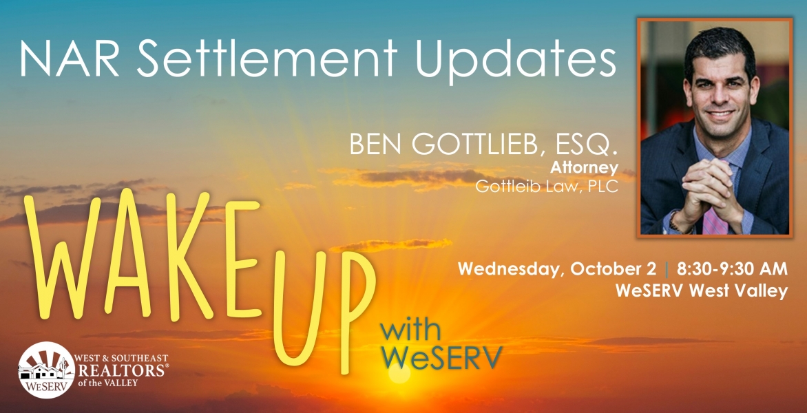 Wake Up with WeSERV: NAR Settlement Updates